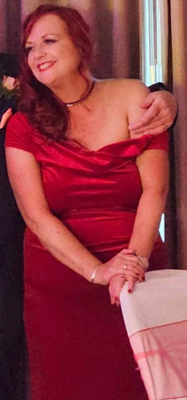 Emma Hughes, 57, from Gosport, Hampshire, once referred to herself as 'Fat Emma' after she reached 13st 9lbs, a weight that rendered her unrecognsible against her former 9st 'slim' self. Pictured before weight loss