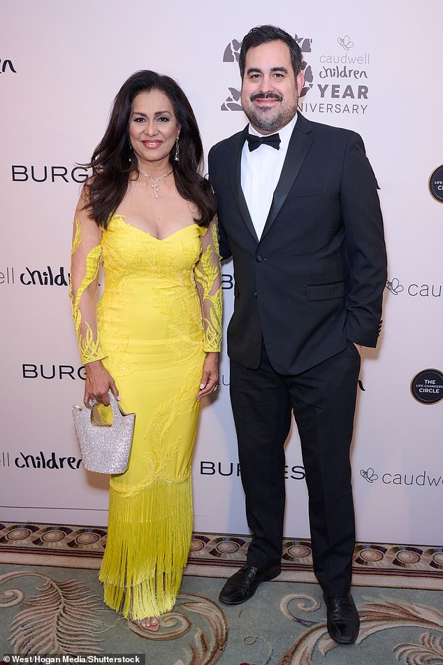 Sir Bruce Forsyth 's widow Wilnelia spoke to MailOnline at the Caudwell Children’s 25th Butterfly Ball at The Dorchester Hotel in London on Wednesday (pictured with son Jonathan)