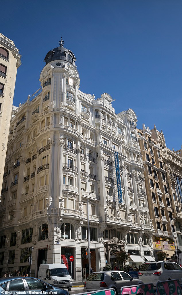 Hotel Atlántico (pictured) is a four-star hotel nestled in the heart of Madrid