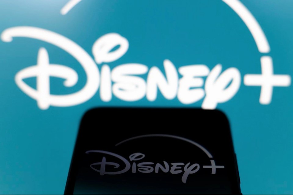 Disney+ logo on a phone screen.