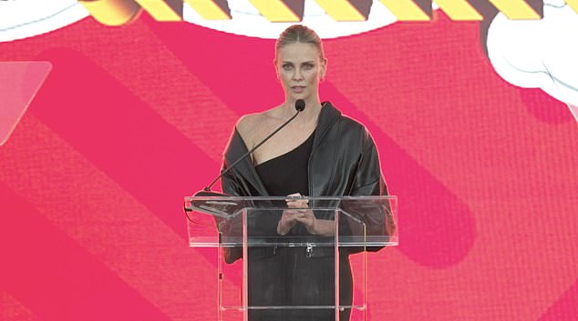 Charlize Theron has been hit with a firestorm of criticism over her 'super woke' remarks about Jeff Bezos and Lauren Sanchez's $50million wedding