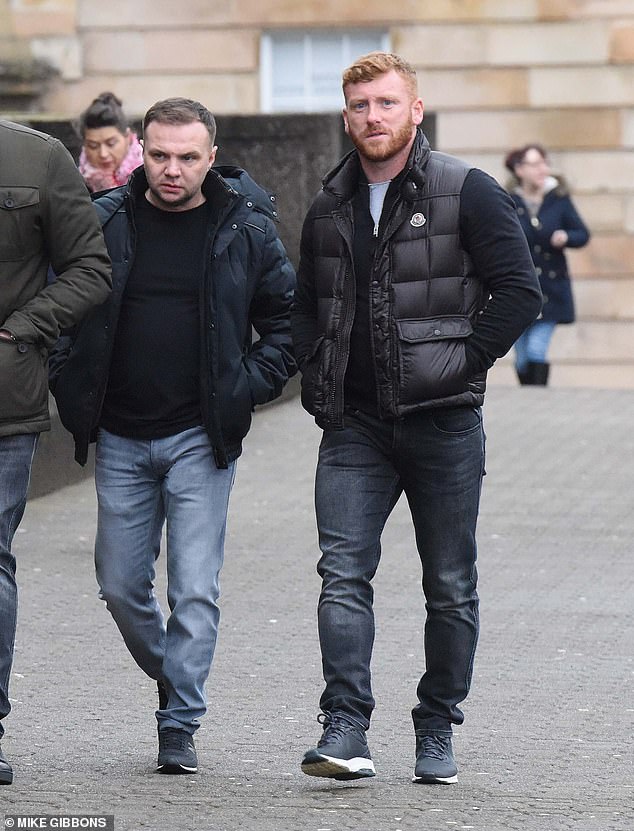 Eddie Lyons Jr (right) and Ross Monaghan (left) have been widely named as the victims after a masked gunman opened fire near the entrance door to Monaghans Fuengirola, in Andalusia