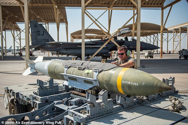 A 30,000lb bunker-buster bomb, loaded with 6,000lbs of deadly explosives
