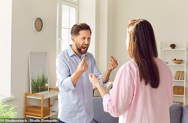 It can be hard to control what you're saying in the heat of the moment - but there are three phrases you should never utter to your partner, according to an expert (stock image)