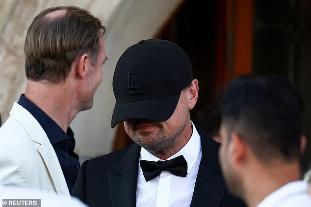Leonardo DiCaprio leaves Gritti Palace, on the second day of the wedding festivities of Amazon founder Jeff Bezos and journalist Lauren Sanchez, in Venice, Italy, June 27, 2025