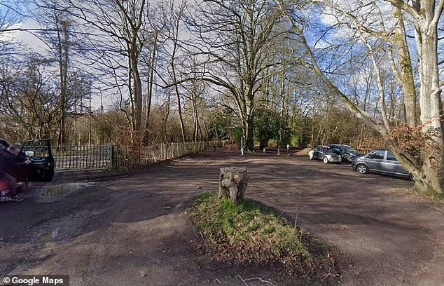 The initial proposed location for the hit was this isolated car park near Nower Wood nature reserve in Leatherhead, Surrey