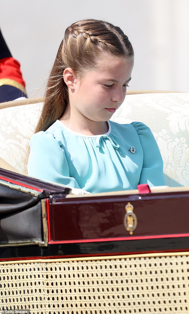 Princess Charlotte has paid tribute to the late Queen Elizabeth II at today's Trooping the Colour parade as she rewore a brooch she first wore to her great-grandmother's funeral