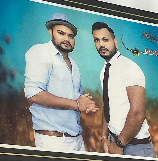 Ajaykumar Ramesh (left) who died in Thursday's plane crash and his brother Viswashkumar Ramesh (right), who miraculously survived