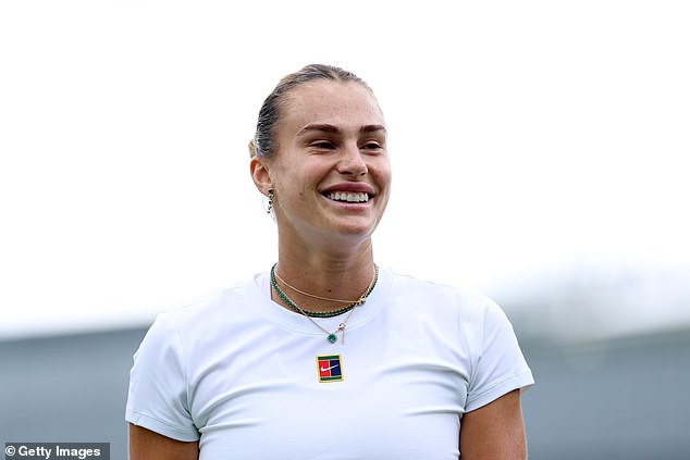Sabalenka, pictured, admitted she was taken back with her opponents beauty when she saw her profile