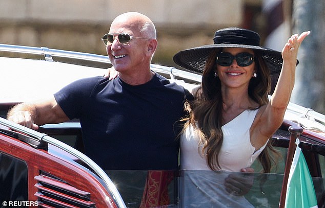 Newly married Jeff Bezos and Lauren Sanchez have departed Venice on Sunday after their three-day wedding extravaganza