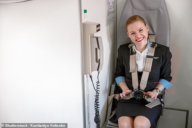 While a normal plane seatbelt is just buckled across your lap, flight attendants often have extra straps across their chest