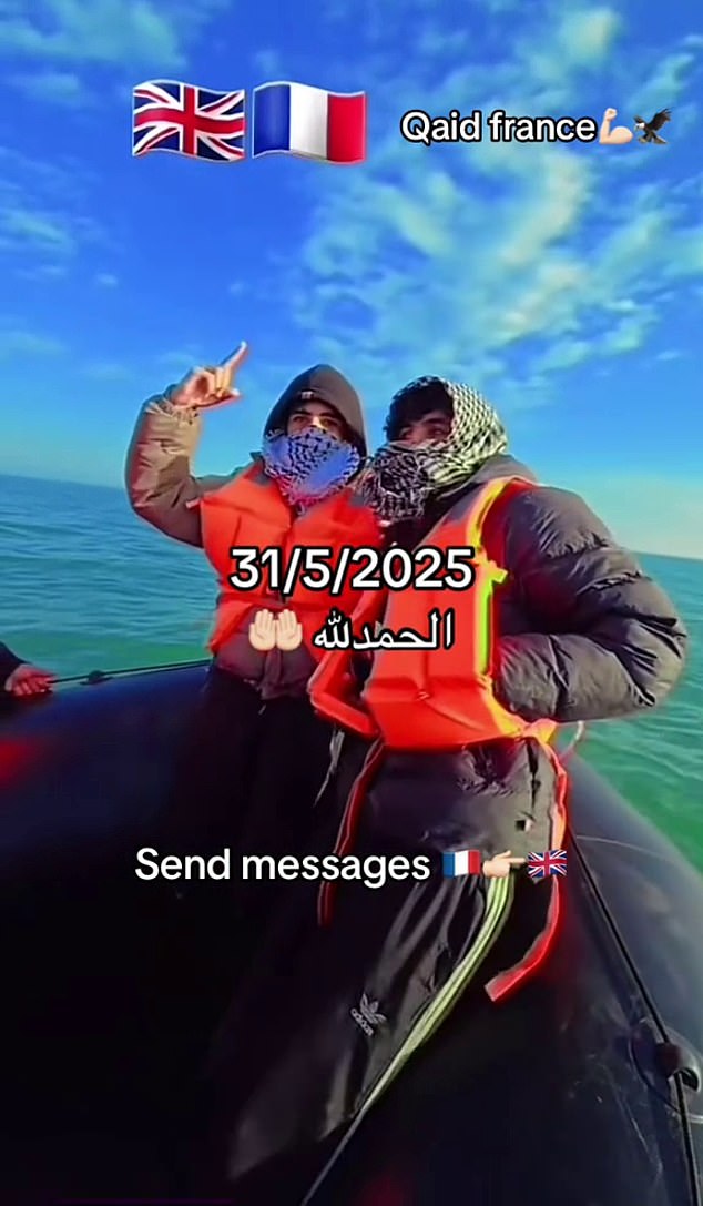 TikTok videos have been shared showing Channel crossings on Saturday