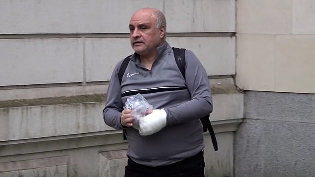 Hamit Coskun, 50, (pictured) shouted 'f*** Islam', 'Islam is religion of terrorism' and Koran is burning' as he held the flaming Muslim holy book aloft in Rutland Gardens, Knightsbridge, on February 13