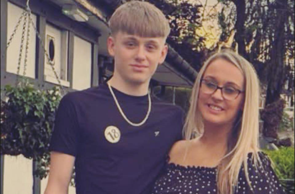 Photo of Tristan O’Keefe with his mum.