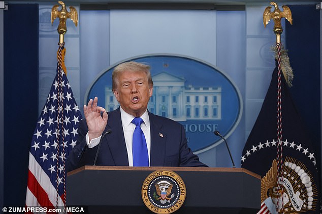 Donald Trump grinned from ear-to-ear over a reporter's question about whether he 'outsmarted' the financial markets with his industry-shaking tariffs
