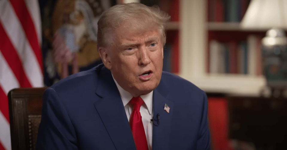 President Trump in an interview.