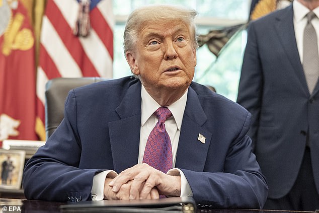 President Donald Trump needled France Tuesday saying 'you would be speaking German right now' had it not been for the U.S.'s involvement in World War II, as he again touted Saturday's Army parade