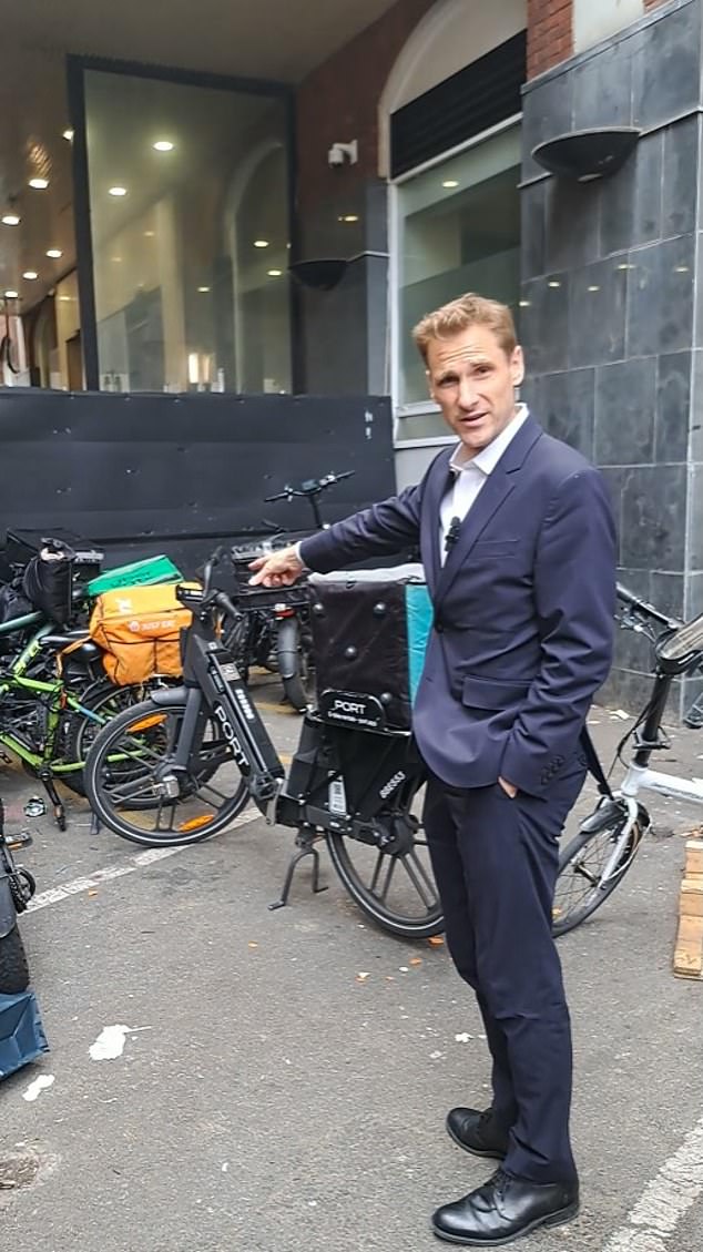 Shadow Home Secretary Chris Philp, who made a surprise recent visit to an asylum seekers’ hotel in London, says these easy-to-get delivery jobs are a strong ‘pull factor’ in bringing more small-boat migrants to Britain