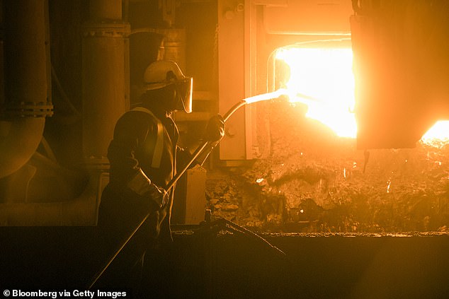Talks: Liberty Steel's electric blast furnaces in Rotherham (pictured in 2018) have been idle for almost a year