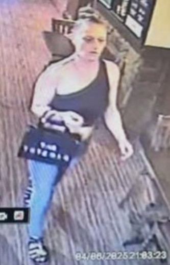 Security camera image of a missing woman.