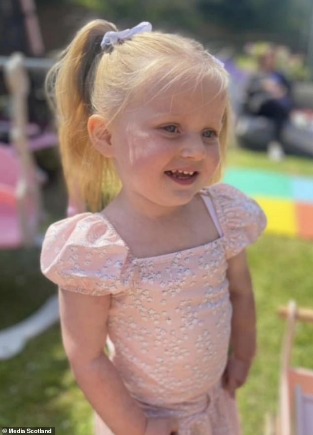 Arla Agnew (pictured) was left '20 minutes from death' after consuming a slushy drink at her friend's birthday party, according to her grandmother