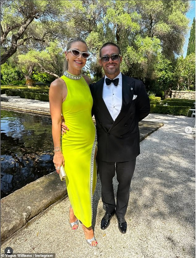 Vogue Williams has revealed she initially thought her now-husband Spencer Matthews was a 'sociopath' when they first crossed paths (pictured this month at a wedding)