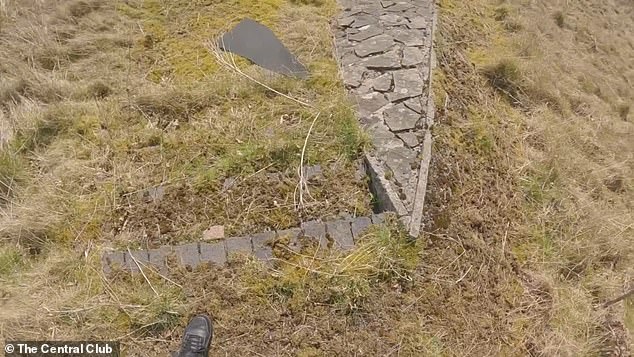 Today, the foundations are still visible in the hillside, and steps that once led to people's front doors now lead to nothing but rubble and an empty space