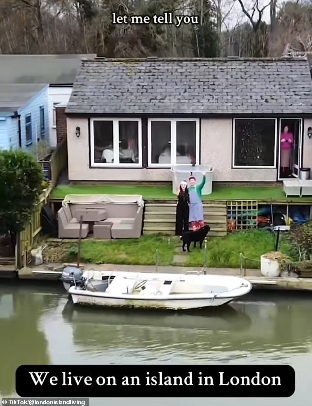 Sacha Pritchard and Matt King say they're saving £20,000 a year on rent after moving to an island on the River Thames