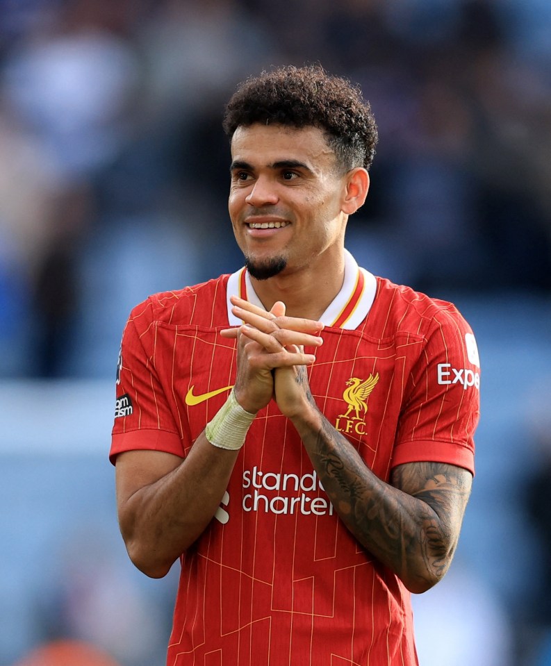 Luis Diaz of Liverpool celebrates.