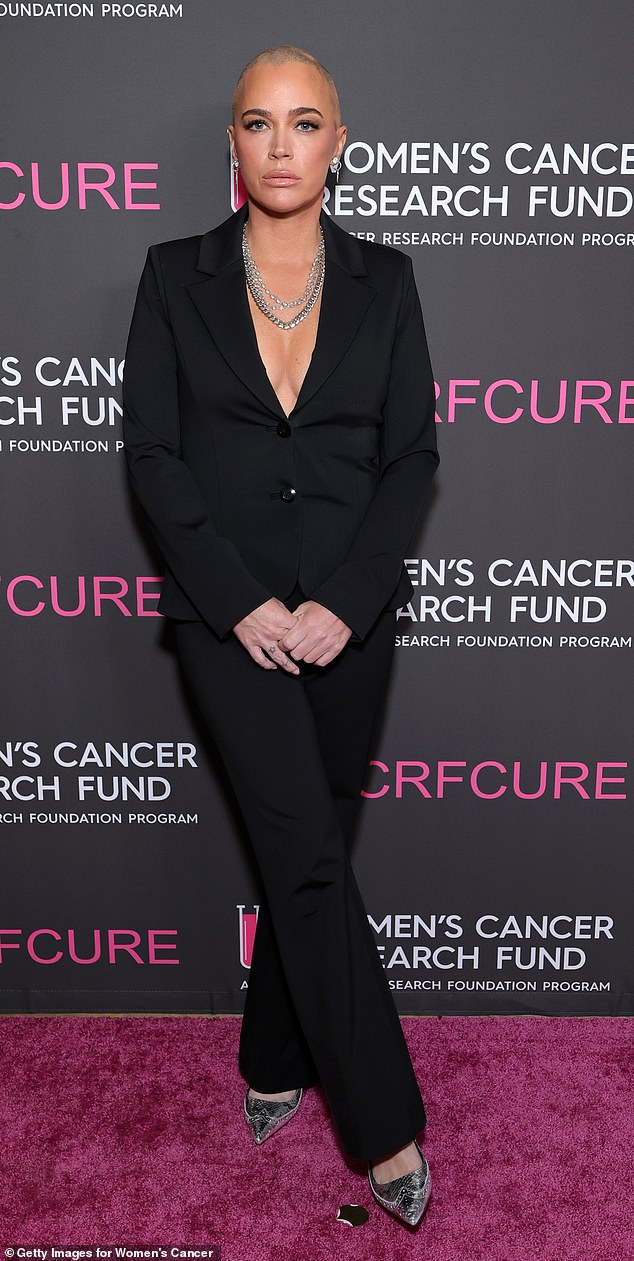 Teddi Mellencamp, 43, has opened up about her relationship with her new boyfriend amid her stage 4 cancer battle, calling him 'really sweet and kind'; Pictured in Beverly Hills in April