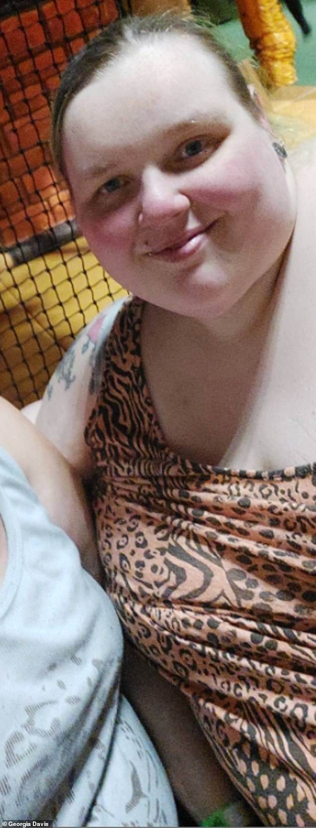 Georgia, now 32, pictured in March this year. She has recently moved away from Wales and has started a new life after the death of her mother