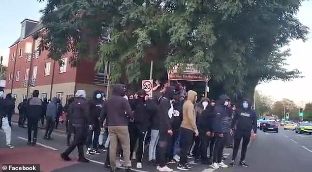 Back in 2022, during tensions between India and Pakistan over an Asia Cup cricket match, masked men march through Leicester