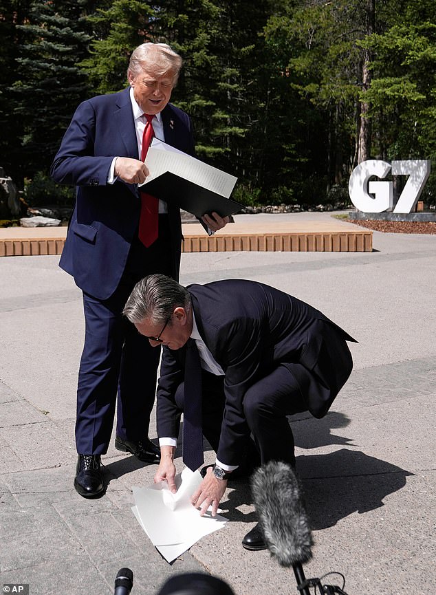 Apart from the appearance of subservience, the dropping of those pages was a neat representation of the way Britain must constantly pick up after an inconstant and volatile administration, writes Daniel Hannan