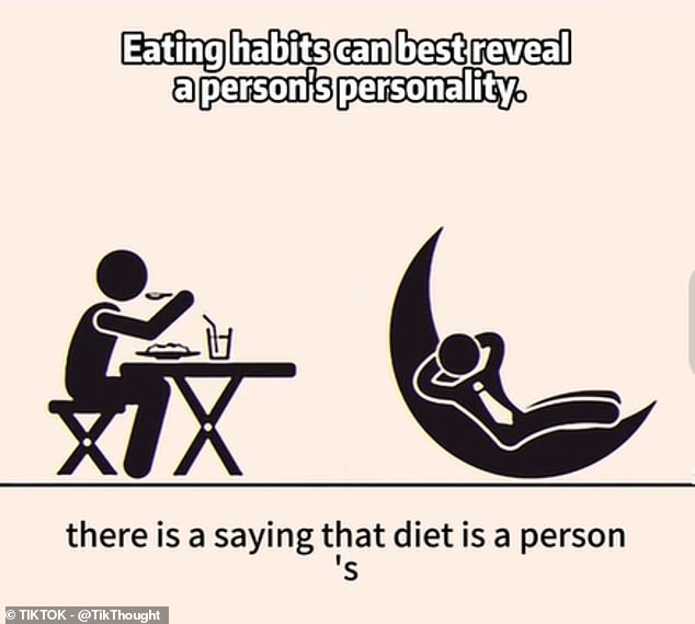 Revealing the secret behind how personality can be connected to eating, a social media account, TikThought, has shared what the different approaches denote about their inner workings of our minds