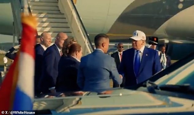 The White House has celebrated President Donald Trump 's return from the NATO summit with a provocative music video to Usher's hit 'Hey Daddy (Daddy's Home).'