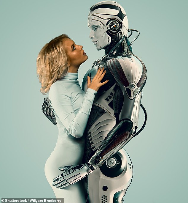 The wild claim that women would be having sex with robots more than men in 2025 has gone viral once again (stock image)