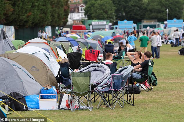 Hundreds of die-hard Wimbledon fans have already descended on SW19, pitching up tents and braving the British heatwave to be among the first in line when the iconic tennis tournament begins tomorrow
