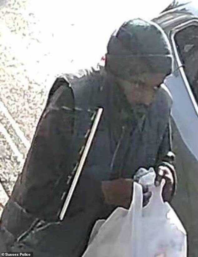 Sussex Police has released images on a man they would like to speak to in connection with their enquiries