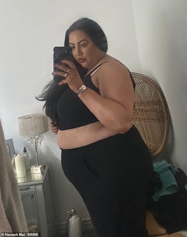 Hannah Mai, 37, found herself suddenly gaining weight rapidly because of a hormonal disorder called Cushing's disease