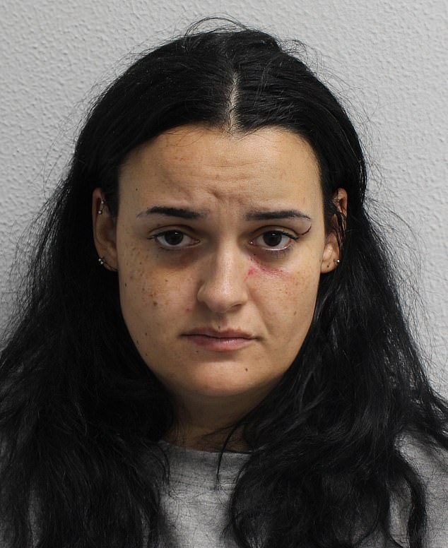 Hope Rowe (above) launched a fatal knife attack on Charlotte Lawlor at a property in Stepney Green at around 1am on September 15 last year
