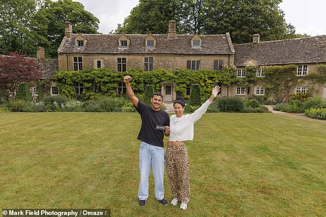 Anthony Martin and his sister Misha at their £5million Cotswolds home won through Omaze