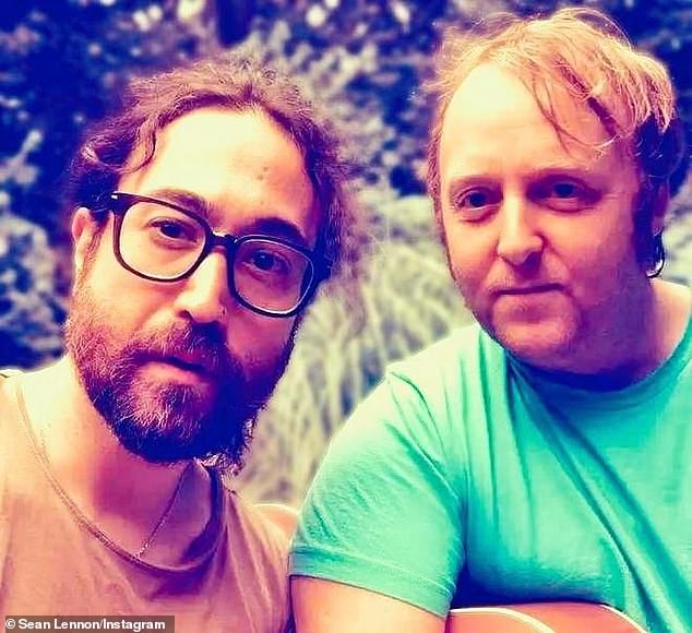 He has now revealed that he is working on new music with Sean Lennon (L) and James McCartney (R) and they have collaborated on a song
