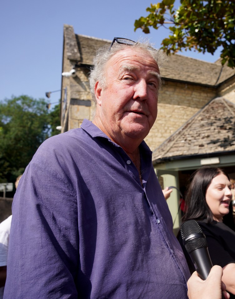 Jeremy Clarkson sitting in an ATV at Diddly Squat Farm.