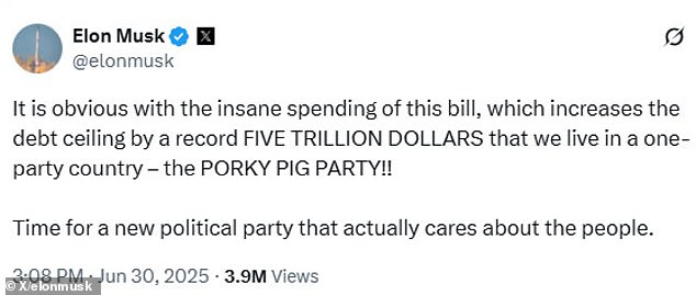 Elon Musk via X
