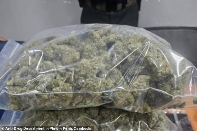 Police officers in Cambodia believe the marijuana originated in Thailand