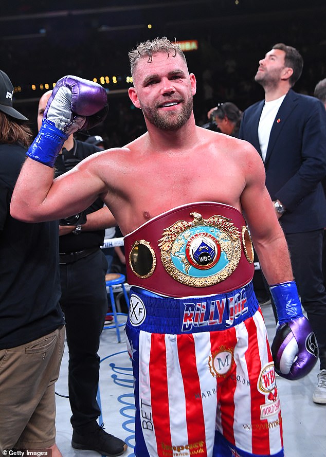 The land at the centre of a High Court ruling was previously owned by boxer Billy Joe Saunders (pictured after defeating Marceleo Coceres in Los Angeles in November 2019)