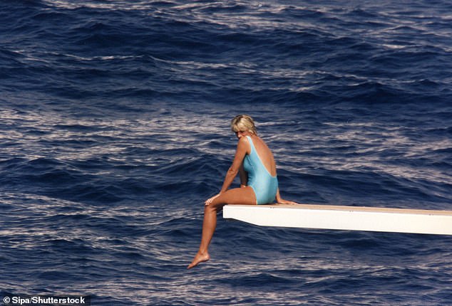 Diana sunbathing on a yacht in Portofino in 1997. Channel 4 said that is had 'weighed up the concerns' from the Palace but the then-head of the channel, Julian Bellamy, stressed that there was a  'legitimate public interest' in the documentary