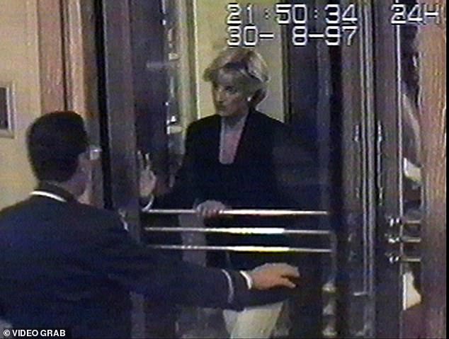 One of the final images of Princess Diana as she left the Ritz Hotel on August 31 1997