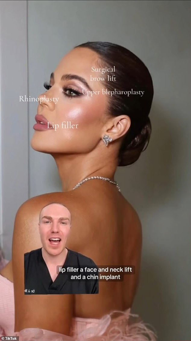 Betteridge provided an in-depth breakdown of the various surgical enhancements he believes Kardashian has undergone
