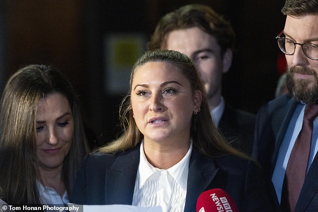 McGregor's appeal against a High Court jury's finding that he assaulted Dublin woman Nikita Hand (pictured) in the penthouse of a hotel in December 2018 will be heard today